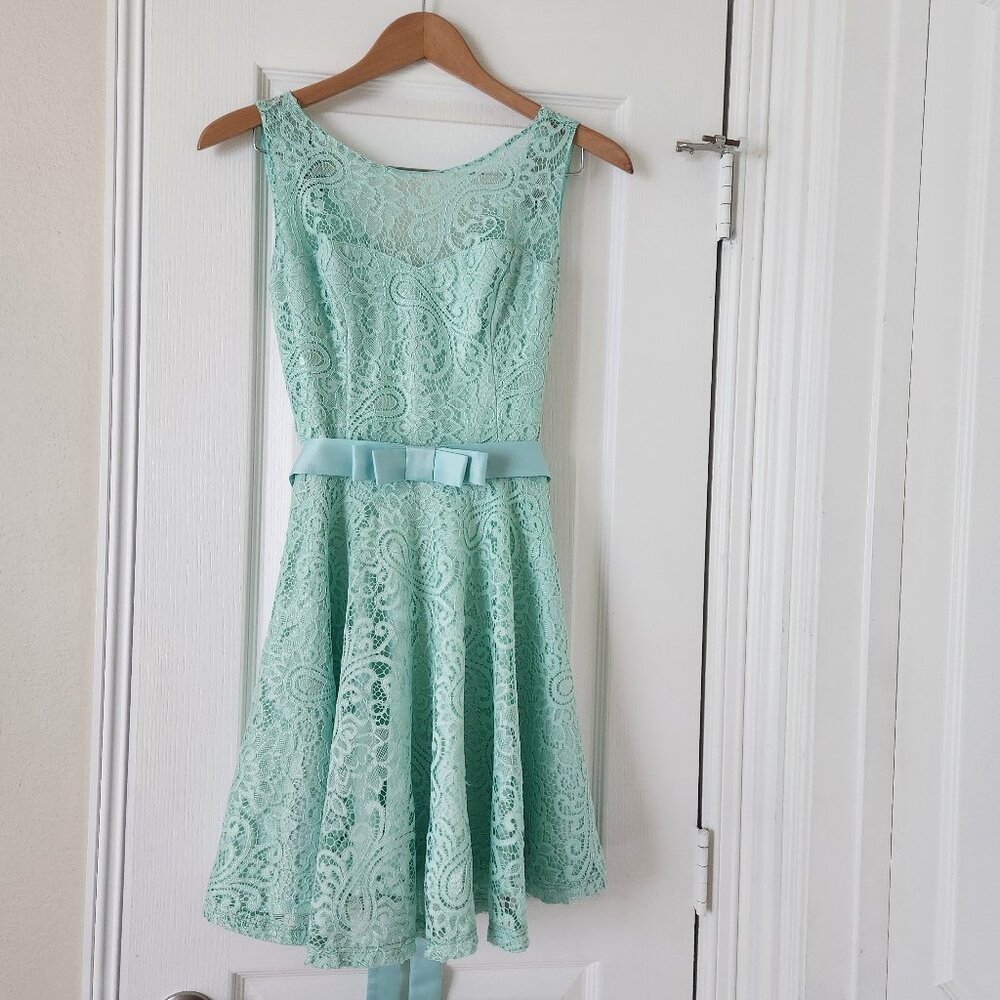 Mint Green Lace Dress - Size Small